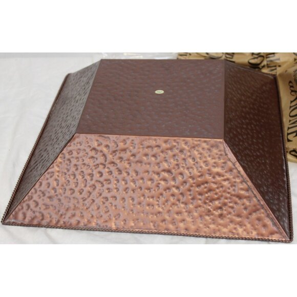 Southern Living Alexandria Container Hammered Brass Metal Square 4 Side #40419 - Picture 5 of 8